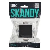Выключатель встраиваемый одноклавишный проходной IEK SKANDY SK-V12-0-10-K02 SK-V02Bl черный