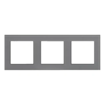 Рамка стеклянная 3 поста Arlight GLARE 043801 FRM-GLARE-GS-3-GR серая