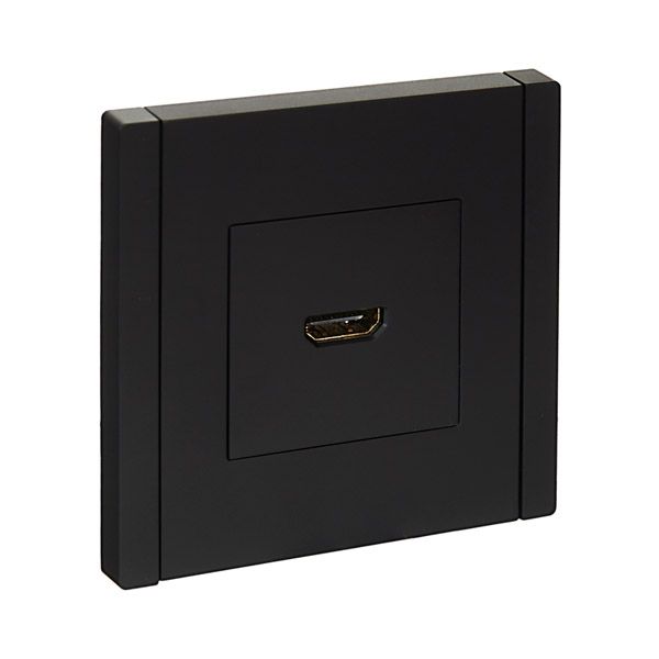 Розетка встраиваемая HDMI IEK FORTE&PIANO FP140 черный FP-H10-K02