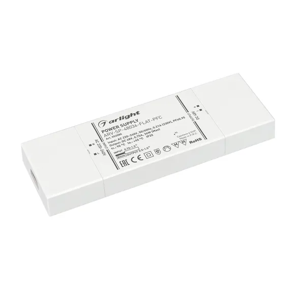 Блок питания (AC-DC) 48V   36W 052080 ARV-SP-48036-FLAT-PFC пластик