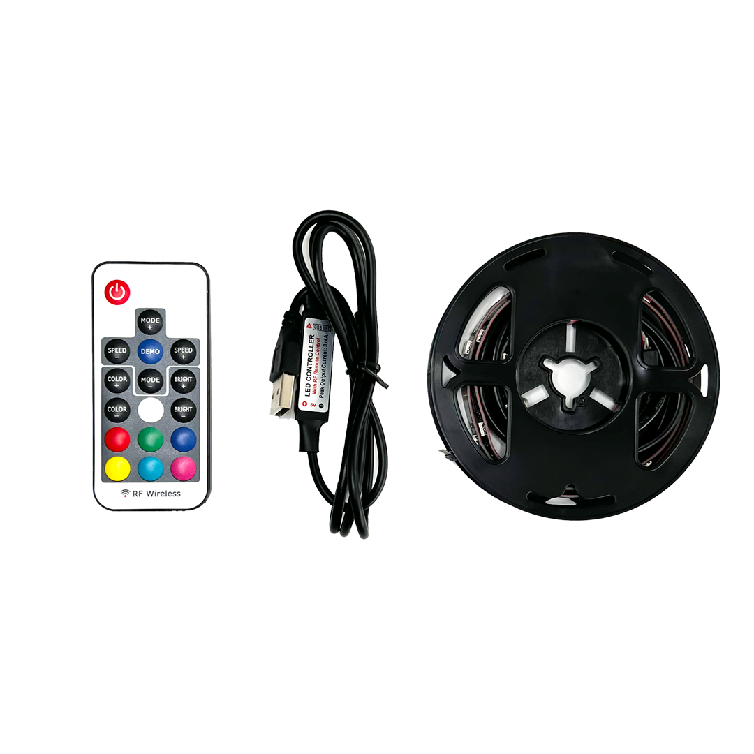 Комплект светодиодной ленты RGB 10-70 5V 7,2W/m, 5050,30led/m 2*0,5м для телевизора IP20