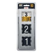 Рамка металлическая 3 поста IEK BRITE BR-M32-M-K47 РУ-3-1-БрА алюминий