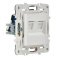 Розетка встраиваемая компьютерная двойная IEK SKANDY SK-K20-1-K01 SK-K03W RJ45 кат.5E арктический белый