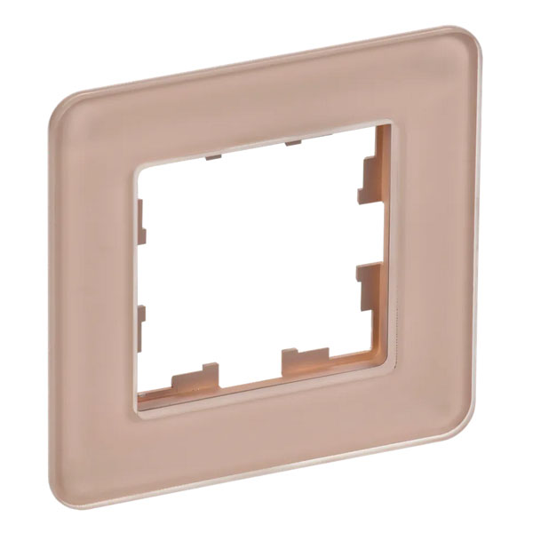 Рамка стеклянная 1 пост IEK BRITE BR-M12-G-41-K97 РУ-1-2-Бр дымчатый RE