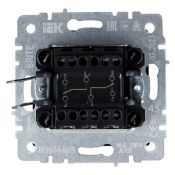 Выключатель встраиваемый двухклавишный проходной IEK BRITE BR-V22-0-10-K45 ВС10-2-6-БрТБ бронза
