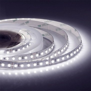 Светодиодная лента Белый 3528 24V  10W/m 120Led/метр 00-332 Стандарт 8мм Светодиодная лента Белый 3528 24V  10W/m 120Led/метр 00-332 Стандарт 8мм