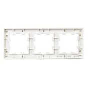 Рамка пластик 3 поста IEK BRITE BR-M32-51-K01 РУ-3-Бр белый рифленый