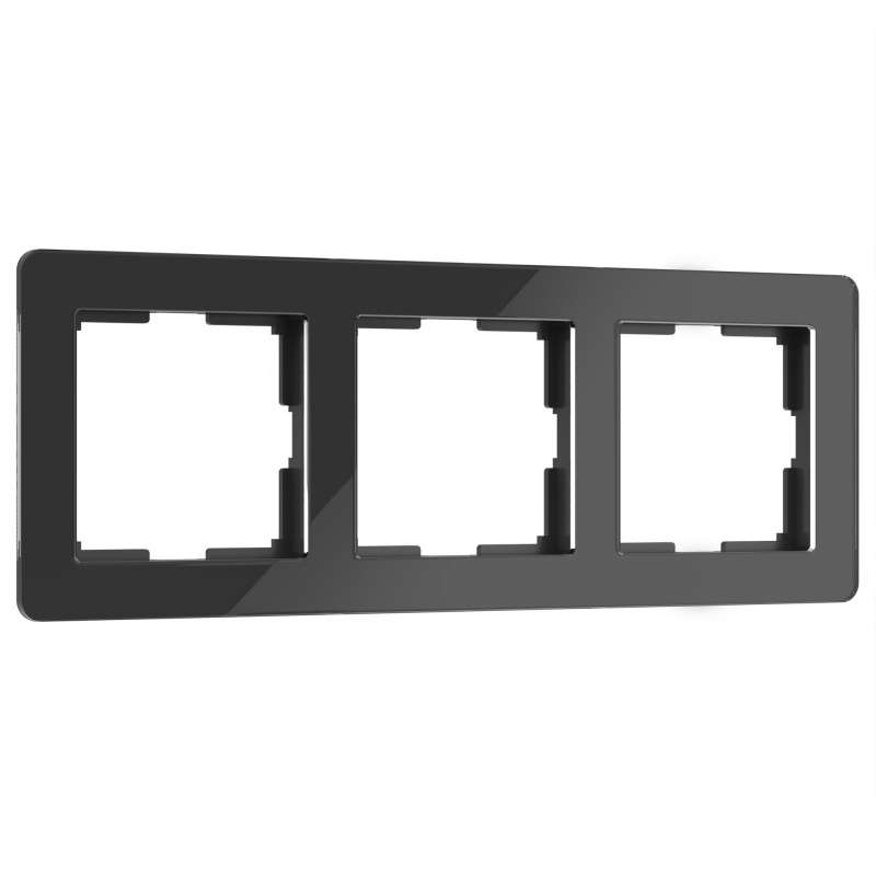 Рамка пластик 3 поста WERKEL Acrylic  / W0032708  черная