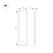 светильник  40W Белый дневной 052814 DL-TITAN-S300x1200-40W  220V IP40 прямоугольный встраиваемый белый