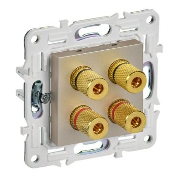 Розетка встраиваемая аудио IEK SKANDY SK-S40-K37 SK-A01Sh шампань
