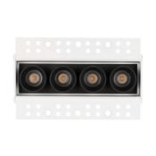 Встраиваемый светильник  10W Белый дневной  032224 MS-ORIENT-BUILT-TRIMLESS-TC-S38x127-10W  220V IP20 прямоугольный под шпаклевку белый с черной вставкой