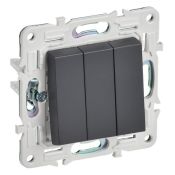 Выключатель встраиваемый трехклавишный IEK SKANDY SK-V30-0-10-K48 SK-V11T титан Выключатель встраиваемый трехклавишный IEK SKANDY SK-V30-0-10-K48 SK-V11T титан