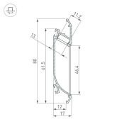 Архитектурный алюминиевый профиль KLUS K-WALL-2000 ANOD 021716