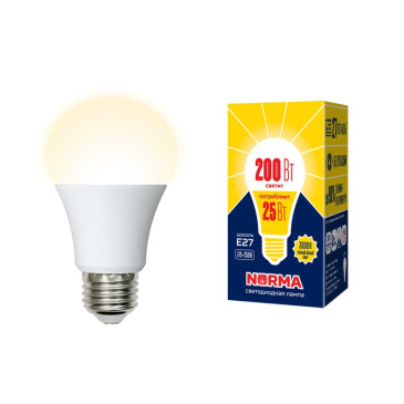 светодиодная лампа шар  A70 Белый теплый 25W UL-00004469 LED-A70-25W/3000K/E27/FR/NR Norma Volpe