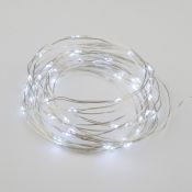гирлянда НИТЬ на батарейках РОСА Белый UL-00010896 ULD-S0200-020-SСB-2AA WHITE IP20 DEW