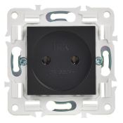 Штепсельная розетка встраиваемая IEK SKANDY 10А SK-R10-10-K02 SK-R02Bl без з/к без шторок черный