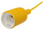 патрон E27 пластик REXANT силиконовый со шнуром 1 м желтый