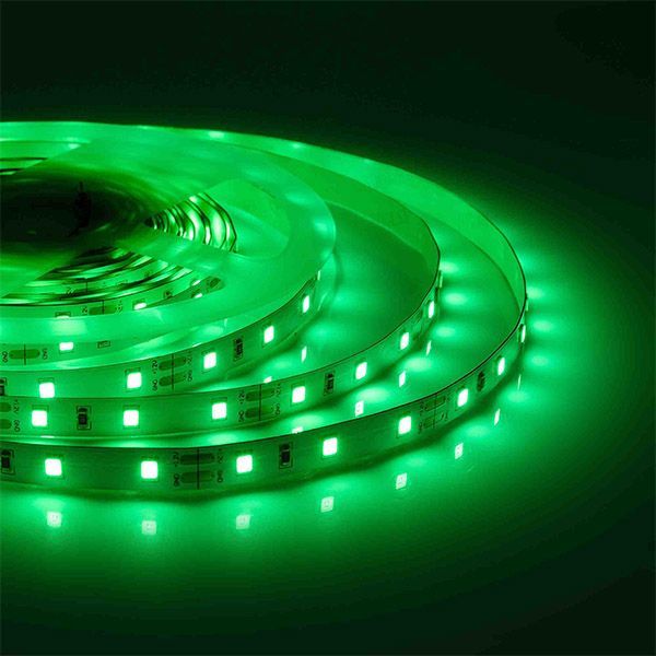 Светодиодная лента Зеленый 3528 12V  4.8W/m 60Led/метр 00-434 PRO 8мм