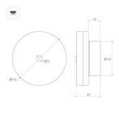 Накладной светильник  12W Белый теплый 061700 SP-MENTA-WALL-R165-12W Warm2700 (BK, 130 deg, 230V) настенный черный