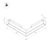 Трековый светильник  18W Белый теплый 060733 MAG-ORIENT-FLAT-ANGLE-L295 угловой трековый черный