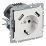 Штепсельная розетка встраиваемая IEK BRITE 16А BR-R14-16-U21-D21-K91 РЮш10-1-БрАБ с з/к и шторками с USB A+A 2,1А арктический белый