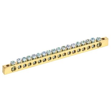 Шина PEN "земля-ноль" 6х9мм 18/2 (18групп/крепеж по краям) YNN11-18-100 IEK
