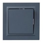 Выключатель встраиваемый одноклавишный IEK BRITE BR-V10-0-10-K35-F ВСР10-1-0-БрМ в сборе маренго