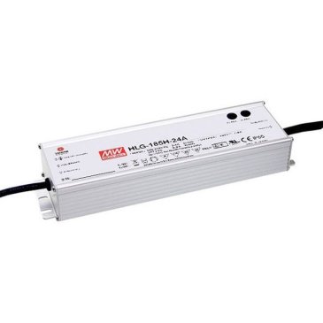 Блок питания (AC-DC) 24V 185W HLG-185H-24 герм IP67 металл