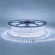 Светодиодная лента Белый 2835 220V  6W/m  60Led/м герм 17-42 Стандарт IP65 50М