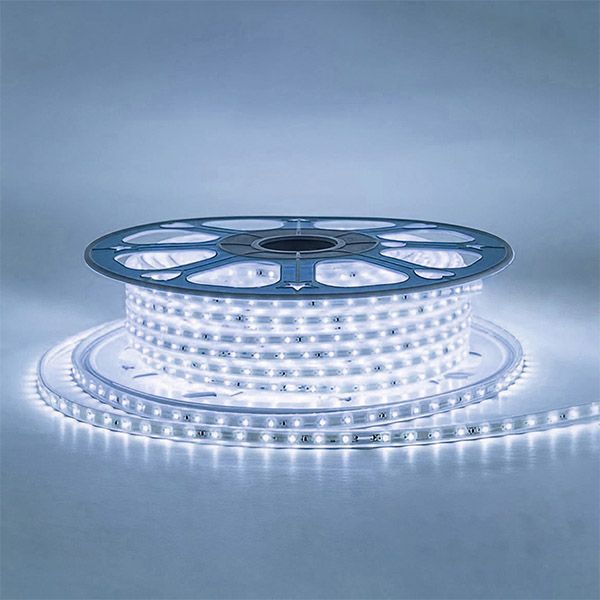Светодиодная лента Белый 2835 220V  6W/m  60Led/м герм 17-42 Стандарт IP65 50М