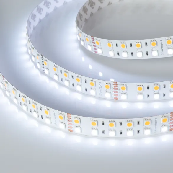 Светодиодная лента RGBW 24V 32W/m RT-B144-19mm RGB- Белый дневной 2x2 (5060, 720 LED) 018144(2)  LUX