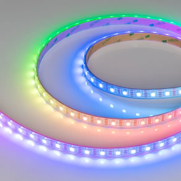 Светодиодная лента  5V 12W/m 041167 SPI-P-B60-12mm RGB-PX1-BPT (5060, 300) герм (силиконовая трубка)