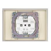 Штепсельная розетка встраиваемая двойная IEK SKANDY 10А SK-R20-10-K37 SK-R03Sh без з/к без шторок в сборе стекло шампань