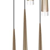 Подвесной светильник без лампы Lightstar 807083 PUNTO 8х25W G9 конус хром/шампань