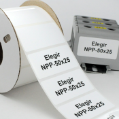 Наклейка прямоугольная NPP-50х25 W для принтера RT200, RT230, белый, 1100 шт. в упаковке