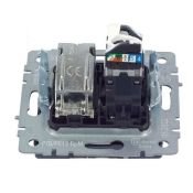 Розетка встраиваемая комбинированная IEK BRITE BR-AK20-1-K35 РТВ/РК12-БрМ TV+RJ45 кат.5E маренго