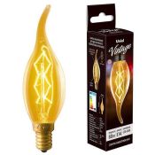 лампа ретро накаливания Vintage форма свеча на ветру 60W UL-00000483 IL-V-CW35-60/GOLDEN/E14 ZW01 диммируемая
