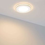 Встраиваемый светильник-панель  16W Белый 016572  LT-R200WH  стекло 220V IP20 круглый белый