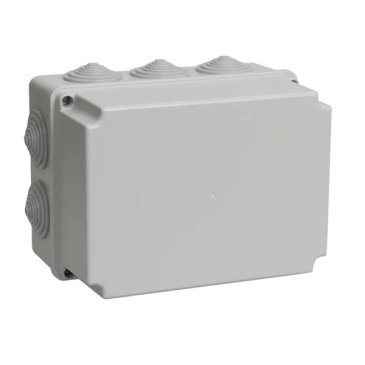 Коробка распаячная КМ41246 для открытой проводки 190х140х120мм IP55 10 гермовводов серая UKO10-190-140-120-K41-55 IEK
