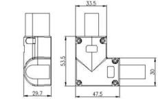 Соединитель угловой для гибкого неона ARL-CLEAR-U15-90 (26x15mm) 022702