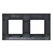 Рамка пластик 2 поста IEK SKANDY SK-M22-K02 SK-F02Bl черный