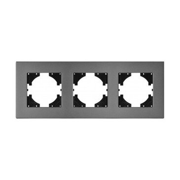 Рамка металлическая 3 поста Arlight AKIRY 049740 FRM-AKIRY-SFAL-3-SR серебристый