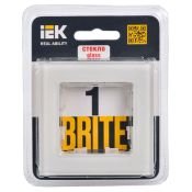 Рамка стеклянная 1 пост IEK BRITE BR-M12-G-K10 РУ-1-2-БрВа ванильный