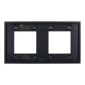 Рамка стеклянная 2 поста IEK SKANDY SK-M22-G-K02 SK-F22Bl черный