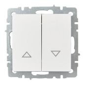 Выключатель жалюзи 10А ВС10-1-5-БрБ белый BR-V15-0-10-K01 BRITE IEK