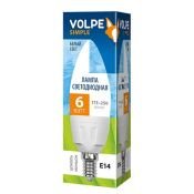 светодиодная лампа свеча Белый дневной  6.0W 09454 LED-C37-6W/NW/E14/FR/S Simple Volpe
