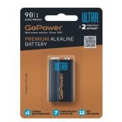 Батарейка 9V 6LR61/6F22 крона ULTRA GoPower