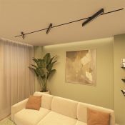Трековый светильник однофазный  40W Белый теплый SOLID EDDER DK6634-BK IP20 на шинопровод черный
