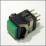Кнопка ON-ON LED RWD-322 (KD2-21) 3A/250V 6c -чёрно-зелёная квадр. с подсветкой