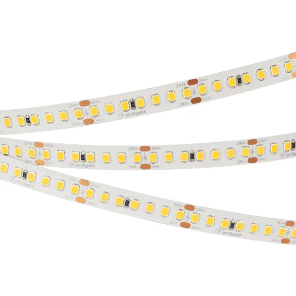 Светодиодная лента Белый теплый 2835 24V 17W/m 168Led/метр 025148(2)  RT-A168 3000К CRI98 LUX Светодиодная лента Белый теплый 2835 24V 17W/m 168Led/метр 025148(2)  RT-A168 3000К CRI98 LUX